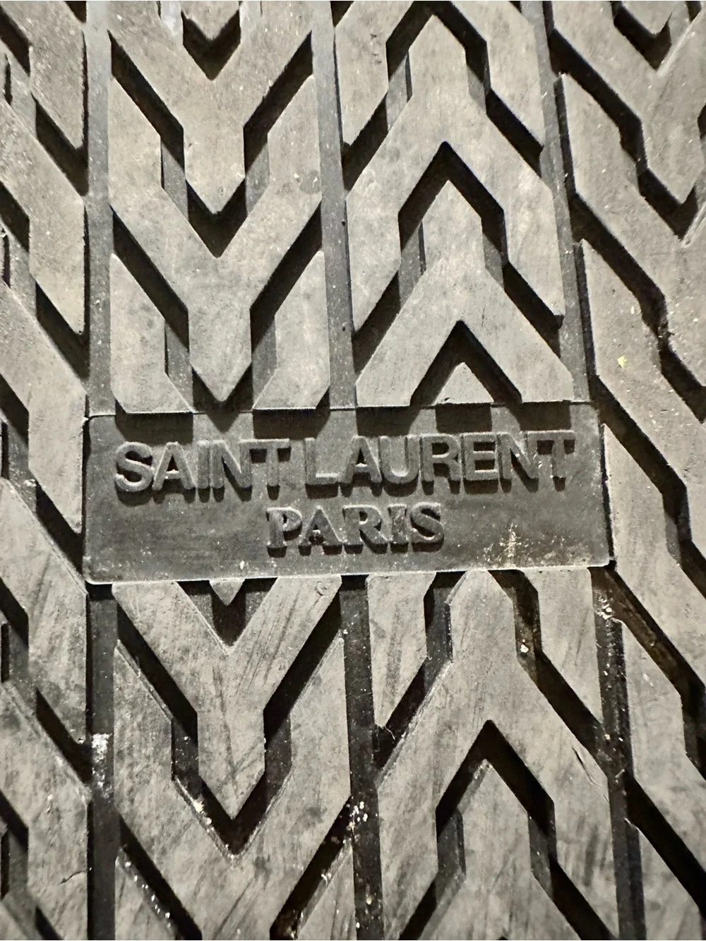 Saint Laurent Black Leather Slip-On Clog with Decorative Buckle